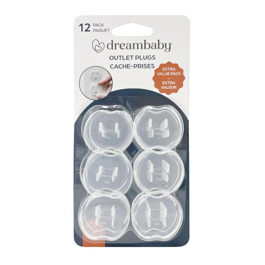 Dreambaby Clear Plastic Outlet Protector 12 pk