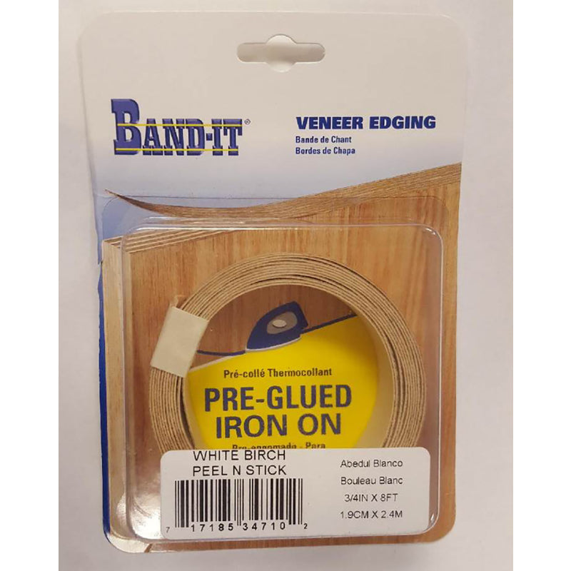 Band-It Peel-N-Stick .030 in. X 3/4 in. W X 8 ft. L White Birch Edge Banding #2/BTR Premium Grade
