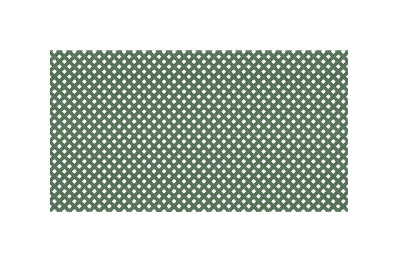 Deckorators 4 ft. W X 8 ft. L Dark Green Plastic Privacy Lattice Panel