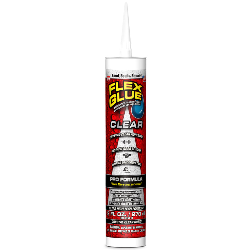Flex Seal Family of Products Flex Glue Clear Rubberized Waterproof Adhesive 9 fl. oz.