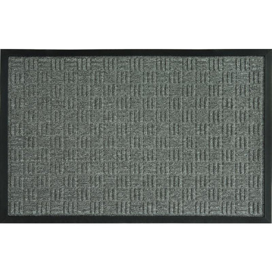Sports Licensing Solutions 24 in. W X 36 in. L Gray Parquet Rubber Door Mat