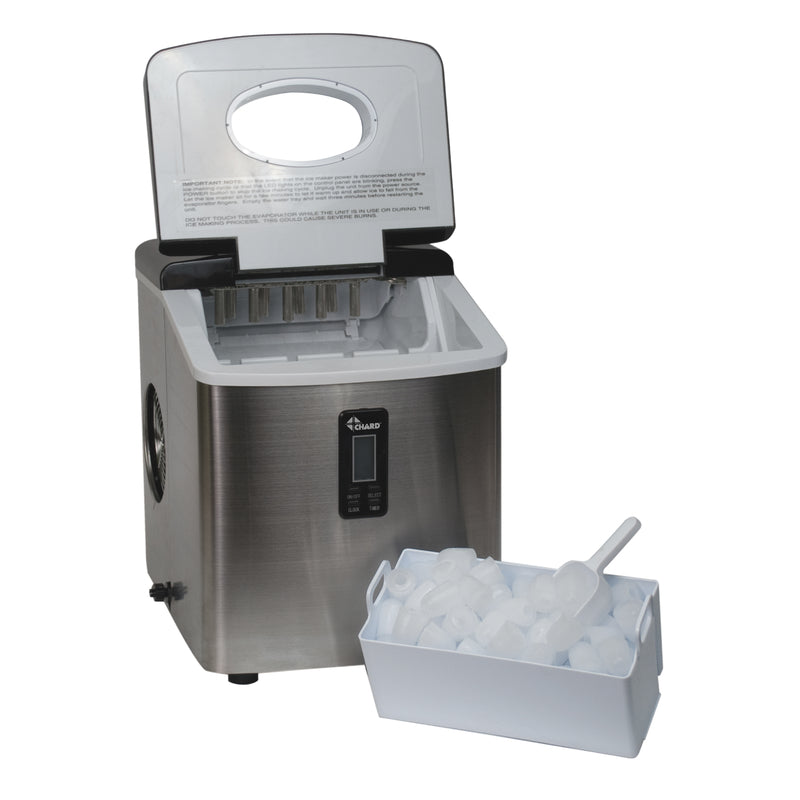 Chard Silver Stainless Steel Ice Maker 26 lb