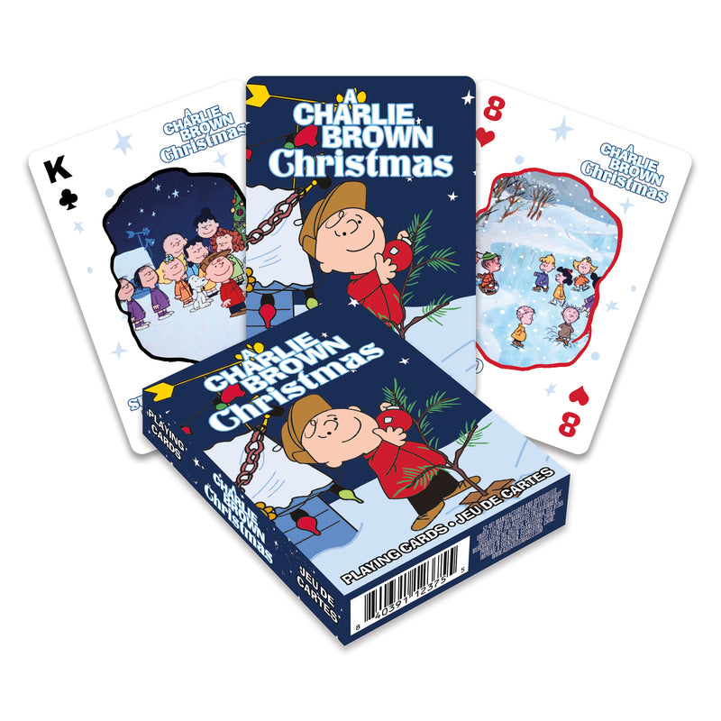 NMR Aquarius Christmas Charlie Brown Playing Cards Multicolored 54 pc