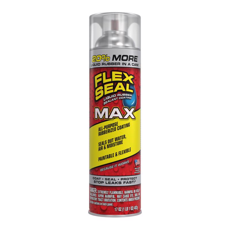 Flex Seal Family of Products Flex Seal MAX Clear Rubber Spray Sealant 17 oz