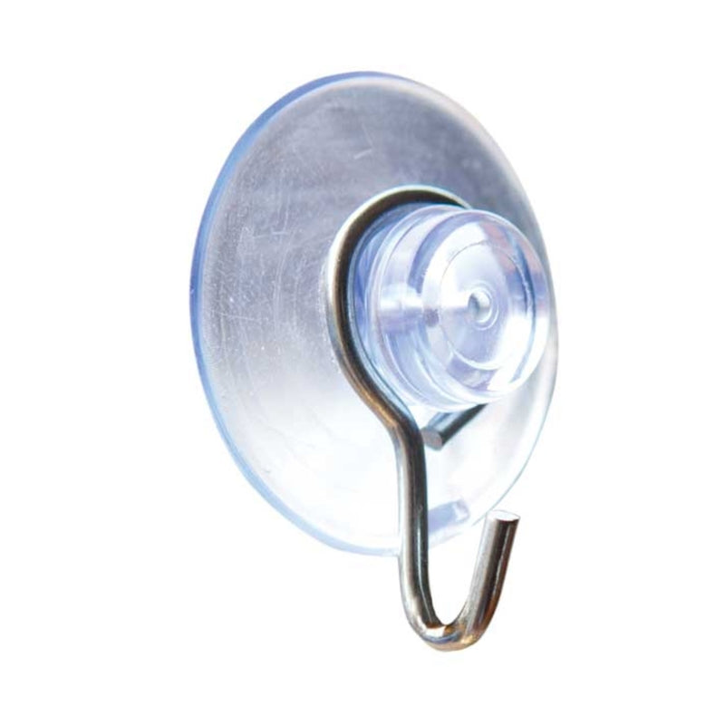Crawford Medium Plastic Suction Cup Hook 1.6 in. L 1 pk