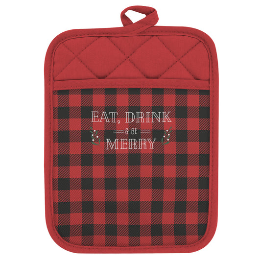 Krumbs Kitchen Assorted Holiday Farmhouse Fabric/Silicone Pot Holder