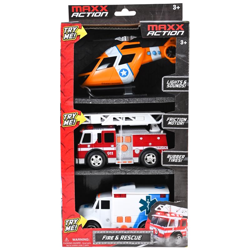 Sunny Days Maxx Action Mini Rescue Vehicles Multicolored