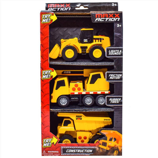 Sunny Days Maxx Action Mini Construction Vehicles Multicolored
