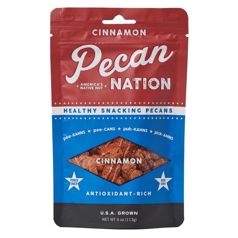 Pecan Nation Cinnamon Pecans 4 oz Pouch