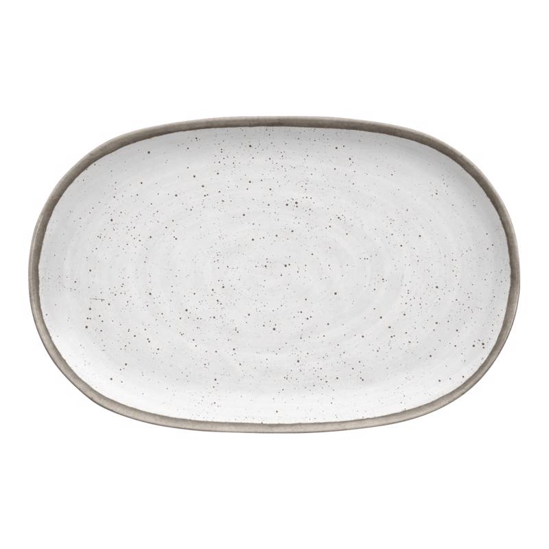 TarHong Gray/White Melamine Kiln Platter 1 each