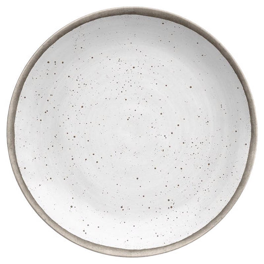 TarHong Gray/White Melamine Kiln Dinner Plate 1 each