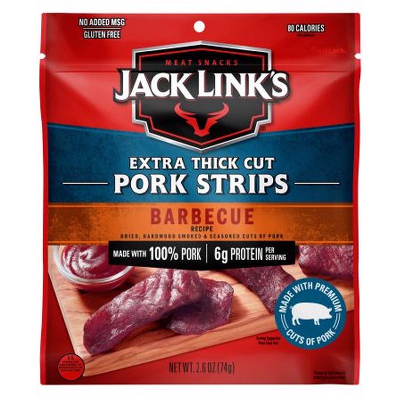 Jack Link's Jerky Barbecue Pork Strip 2.6 oz Packet