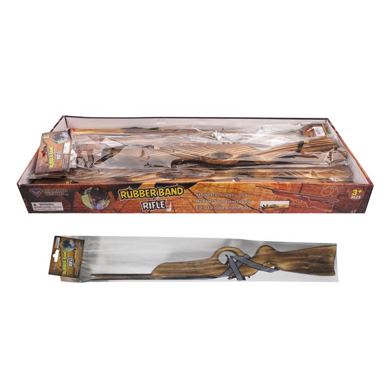 Diamond Visions Wood Toys Rubber Band Rifle Wood 1 pk