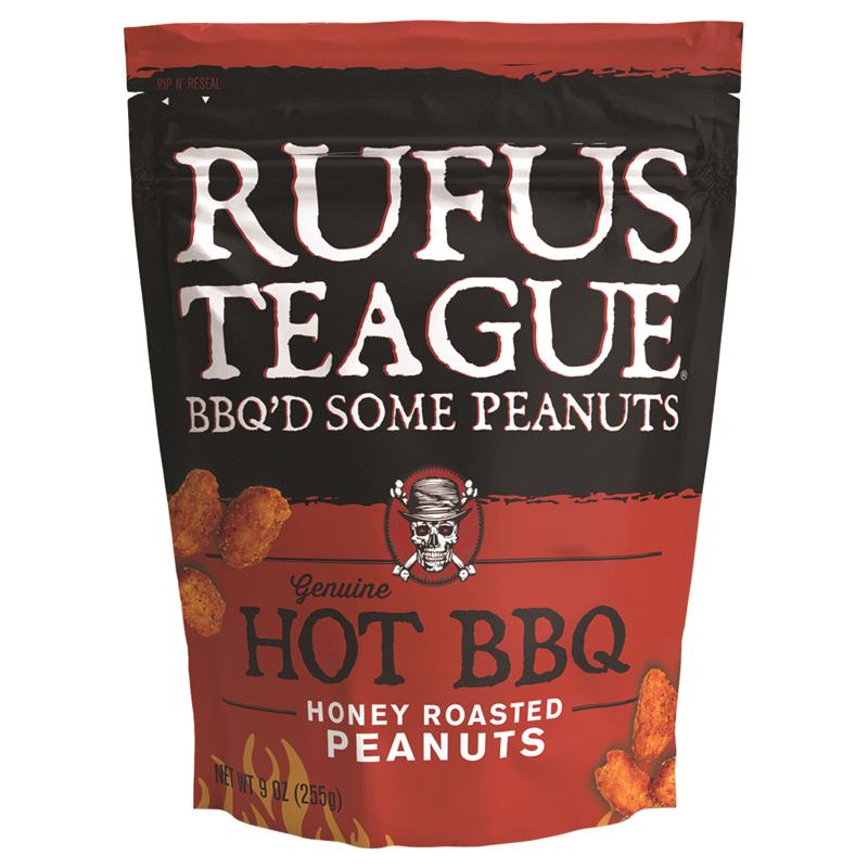Rufus Teague Snacks Hot Peanuts Hot-Honey Roasted BBQ Peanuts 9 oz Bagged