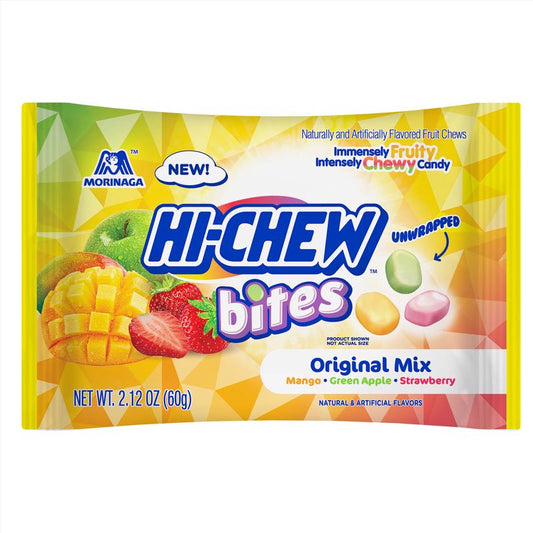 Hi-Chew Bites Green Apple/Mango/Strawberry Chewy Candy 2.12 oz