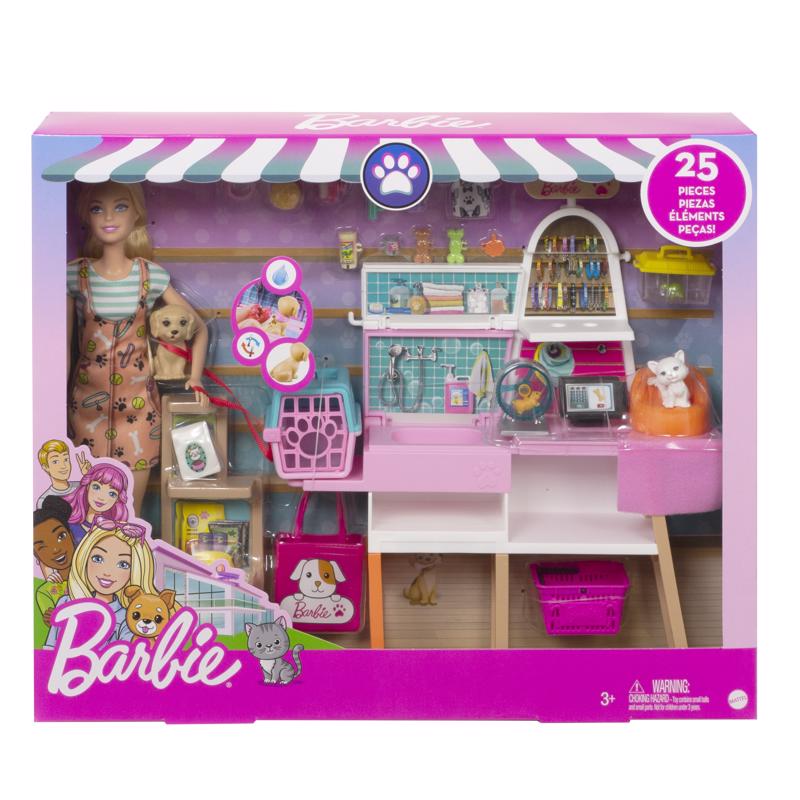 Barbie Barbie Doll and Pet Boutique Multicolored 25 pc