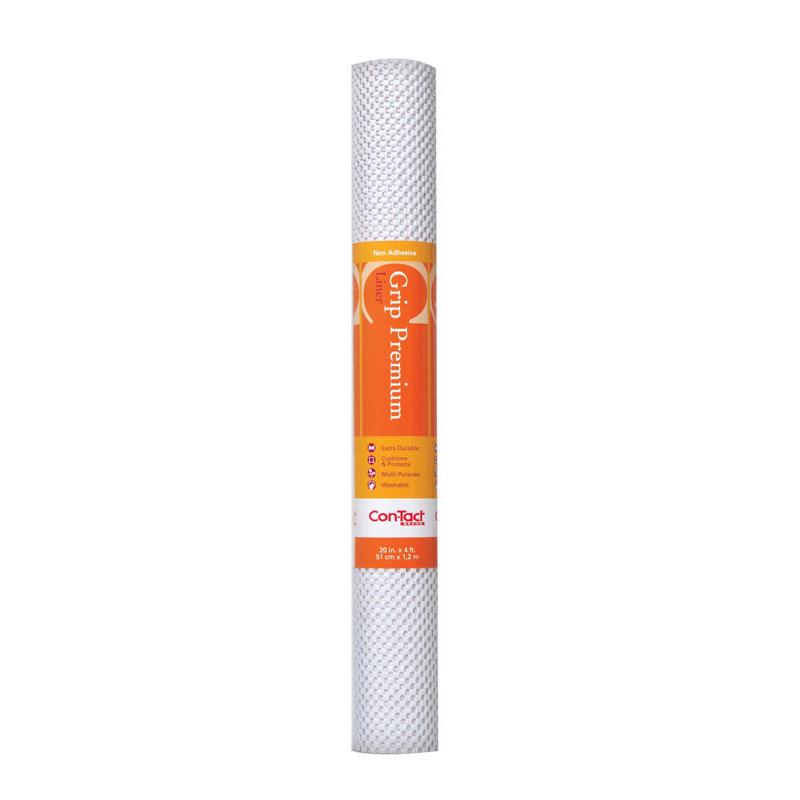 Con-Tact Grip Premium 4 ft. L X 20 in. W White Non-Adhesive Shelf Liner
