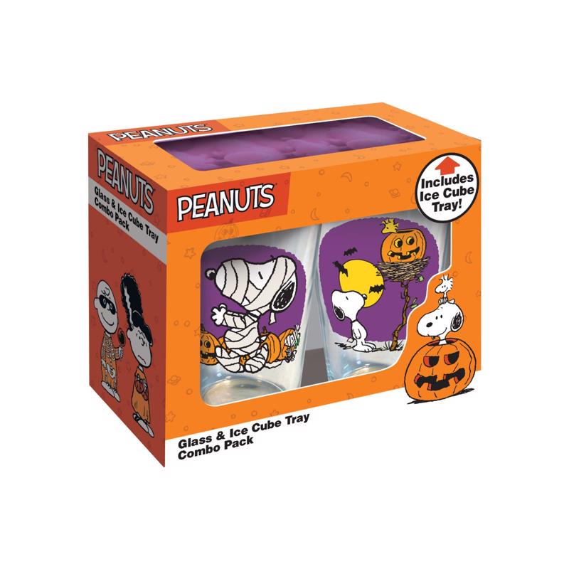 NMR Peanuts Halloween Glass and Ice Tray 1 pk