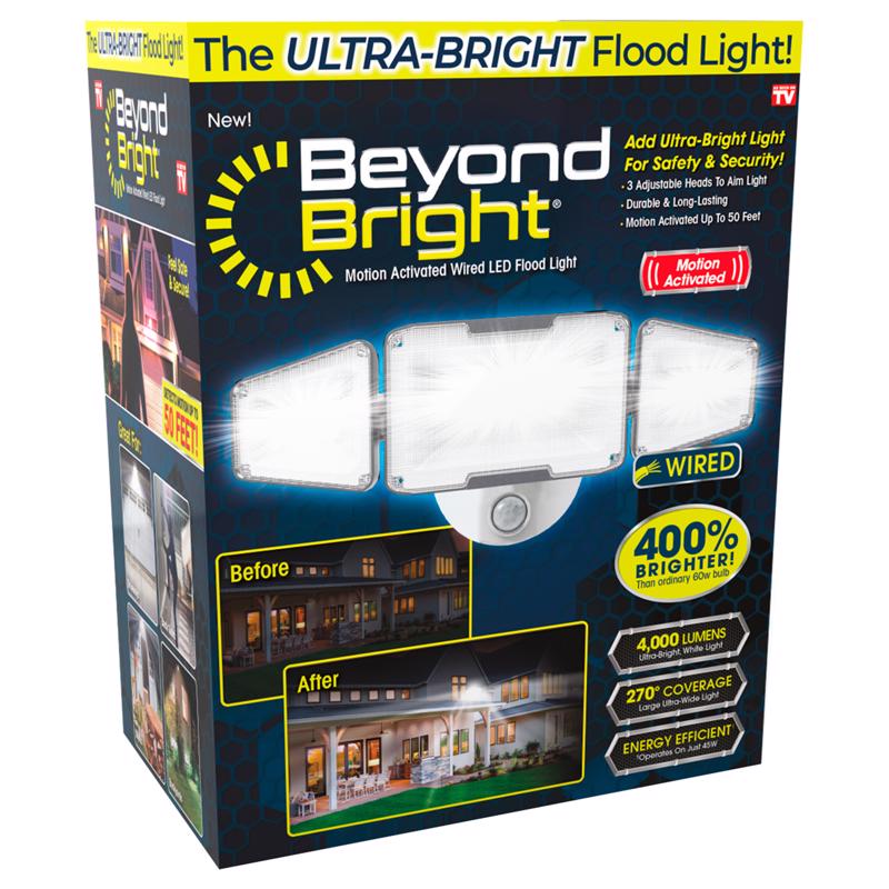 Beyond Bright Gloss White Motion-Sensing LED Sensor Light