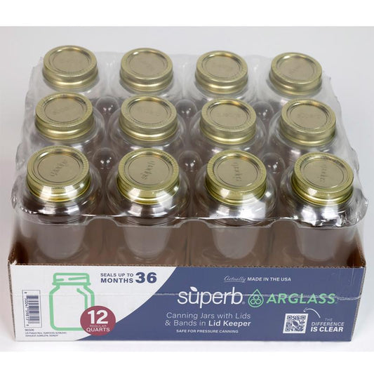 Superb Regular Mouth Canning Jar 32 oz 12 pk