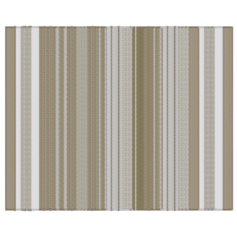 Vivsun Rugs 96 in. W X 120 in. L Brown Stripe Polyester Accent Rug