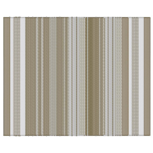 Vivsun Rugs 96 in. W X 120 in. L Brown Stripe Polyester Accent Rug