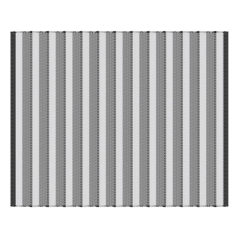 Vivsun Rugs 96 in. W X 120 in. L Gray Stripe Polyester Accent Rug