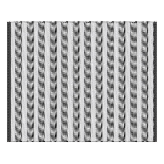 Vivsun Rugs 96 in. W X 120 in. L Gray Stripe Polyester Accent Rug