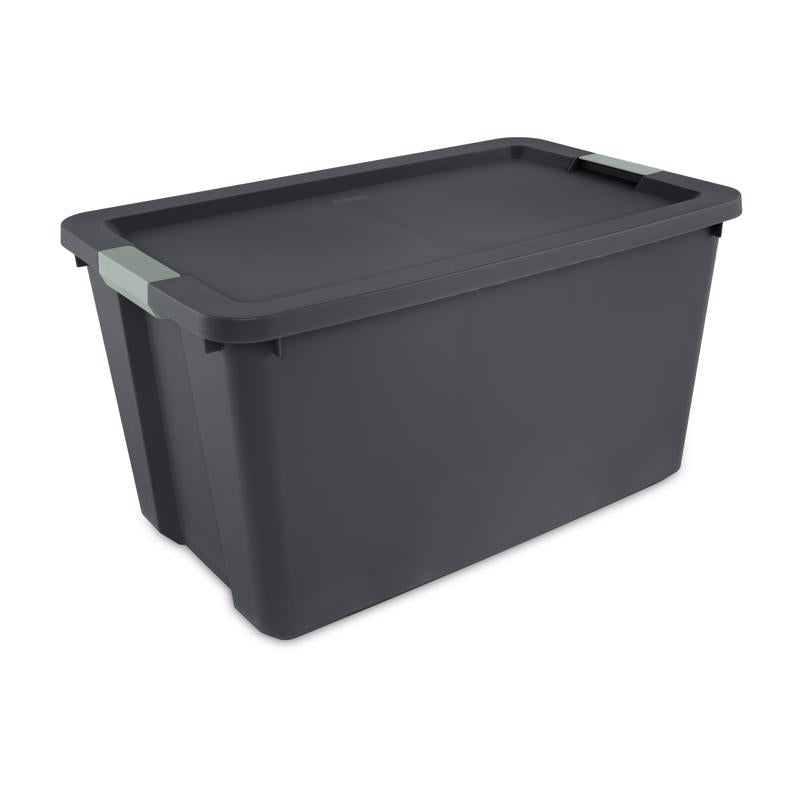 Sterilite 34 gal Gray Storage Tote w/Latching Lid 17.25 in. H X 31.62 in. W X 20 in. D Stackable