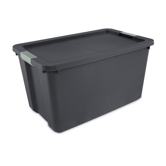 Sterilite 34 gal Gray Storage Tote w/Latching Lid 17.25 in. H X 31.62 in. W X 20 in. D Stackable
