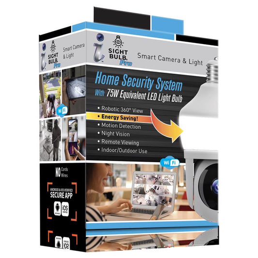 i Sight Bulb Plug-in Indoor and Outdoor Smart-Enabled Security Camera