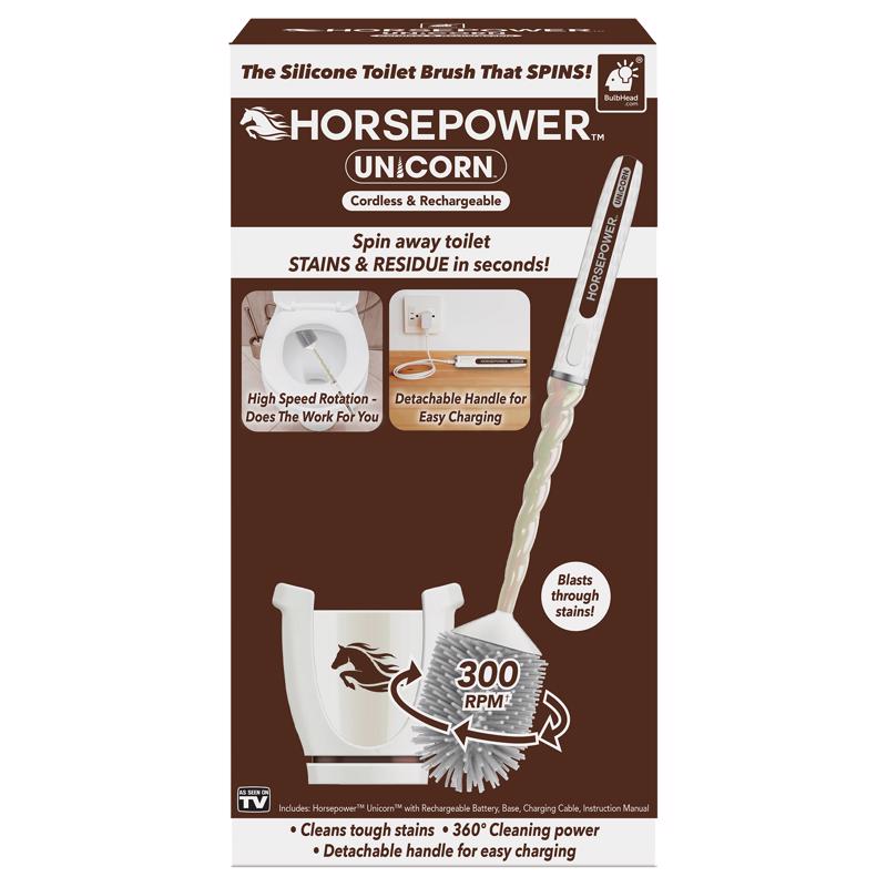 Horsepower Unicorn Spinning Toilet Brush Silicone 1 pk
