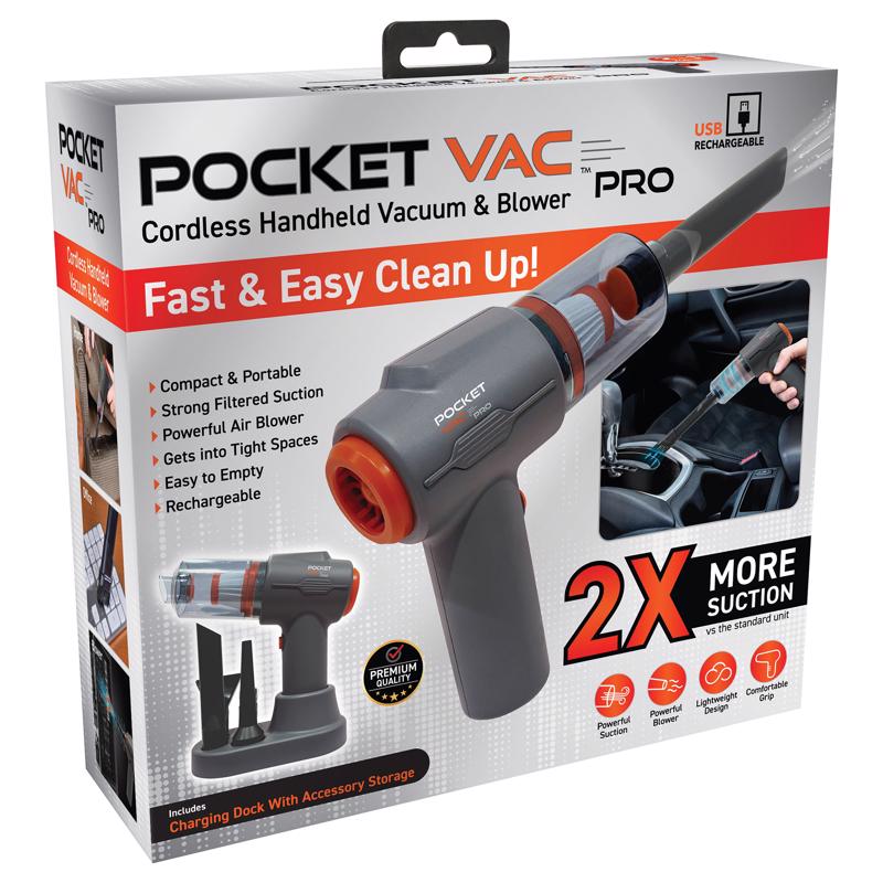Pocket Vac Pro Bagged Cordless HEPA Filter Hand Vacuum