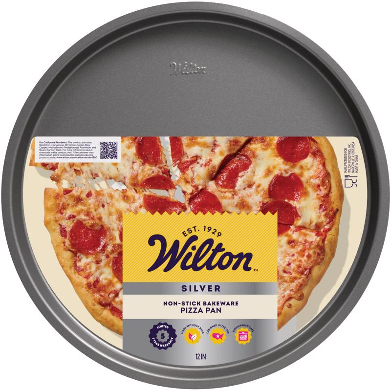 Wilton Silver 12 in. Pizza Pan Black 1 pc
