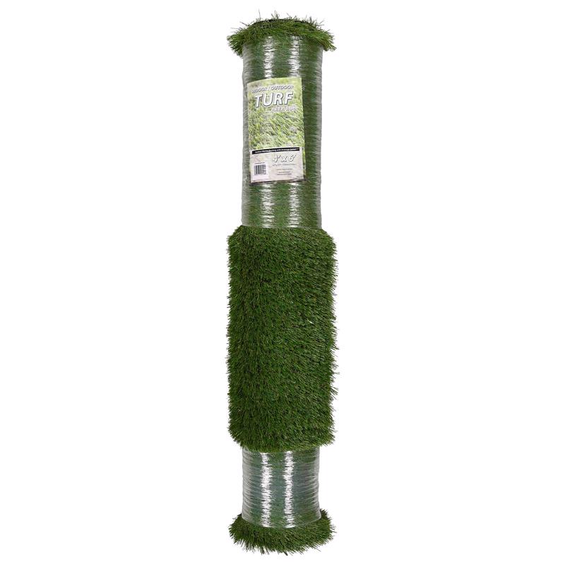 Garland 4 ft. W X 6 ft. L Green Landscape Turf Acrylic Pile/Polypropylene Area Rug