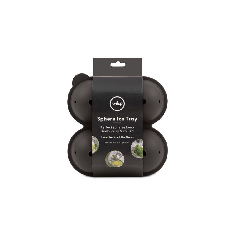 W&P Charcoal Silicone/Stainless Steel Sphere Ice Tray