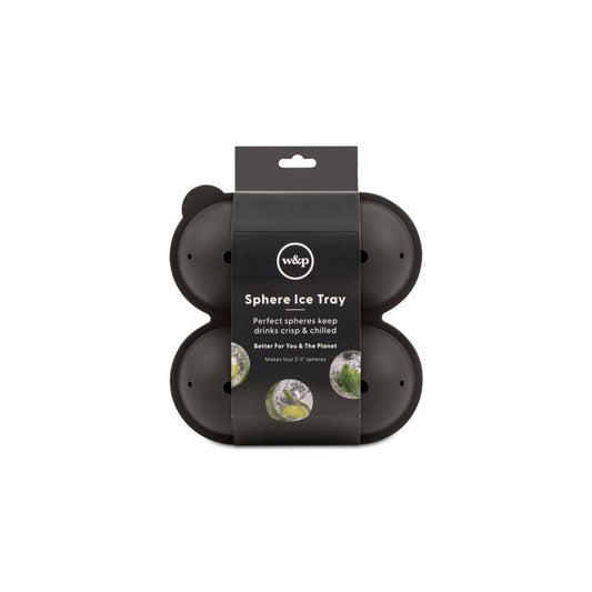 W&P Charcoal Silicone/Stainless Steel Sphere Ice Tray