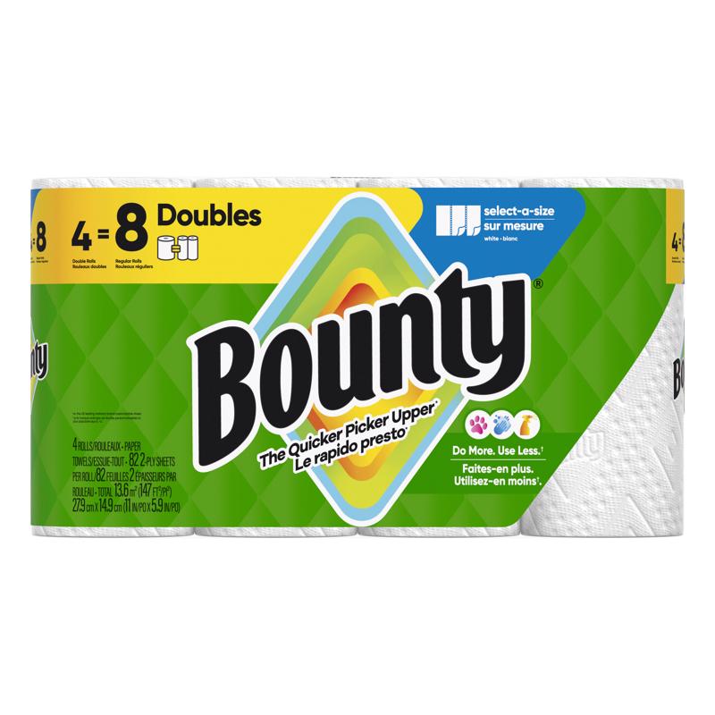 Bounty Paper Towels 82 sheet 2 ply 4 pk