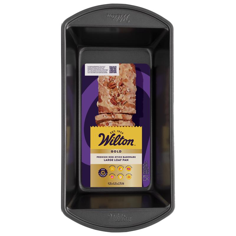 Wilton Gold 5 in. W X 9 in. L Loaf Pan Black 1 pc