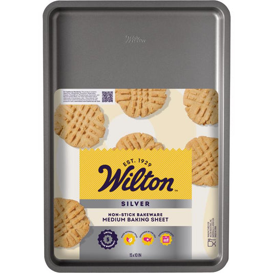 Wilton Silver 15 in. W X 10 in. L Medium Baking Sheet Gray 1 pc