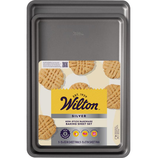 Wilton Silver Cookie Sheet Set 2 pc
