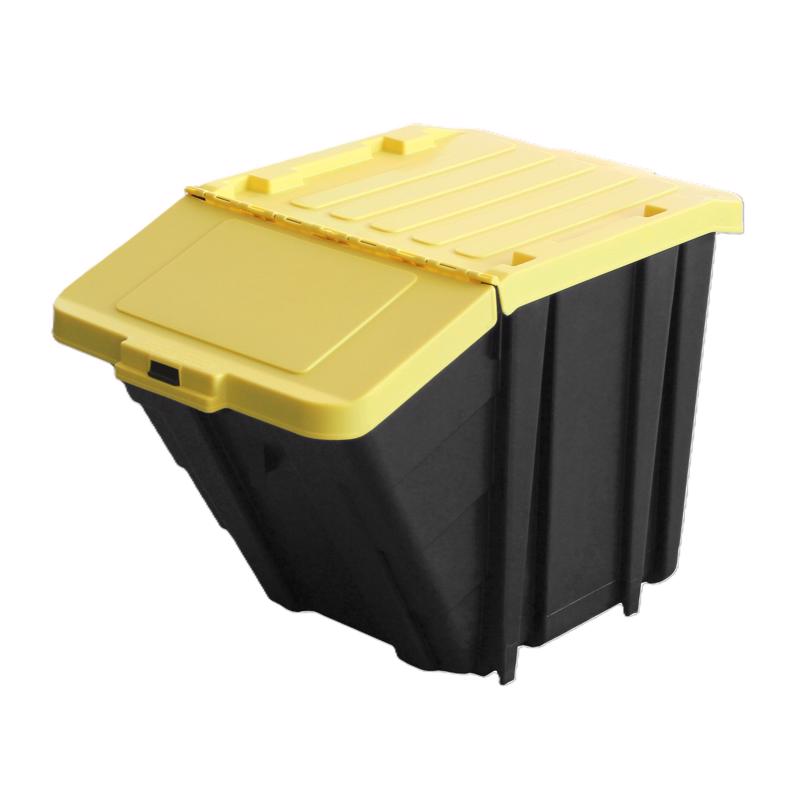Ramtuff Black/Yellow Storage Bin Lid Stackable