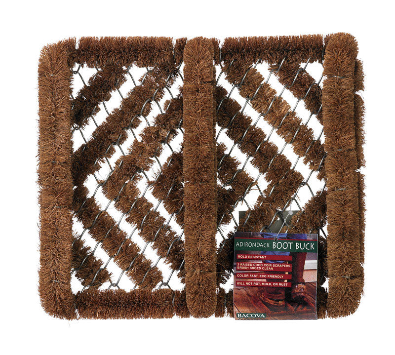 Bacova Guild 12  W X 14  L Brown Coir Boot/Shoe Scraper