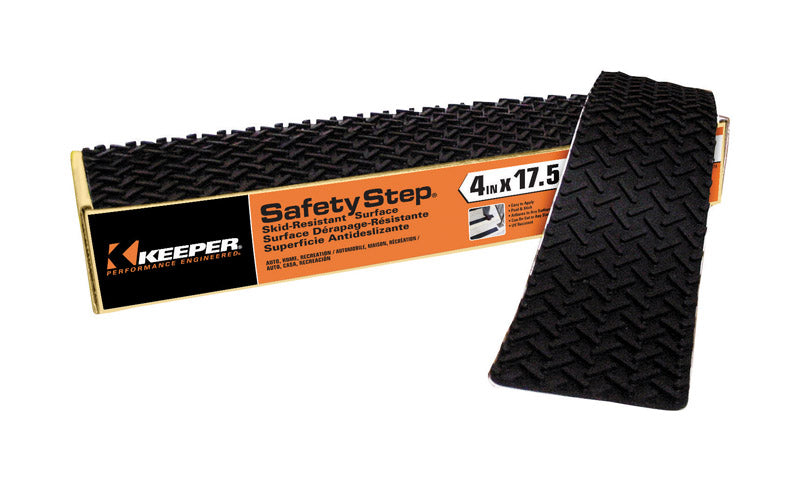 Keeper Safety Step 4 in. W X 17.5 in. L Gray Rubber Stair Tread