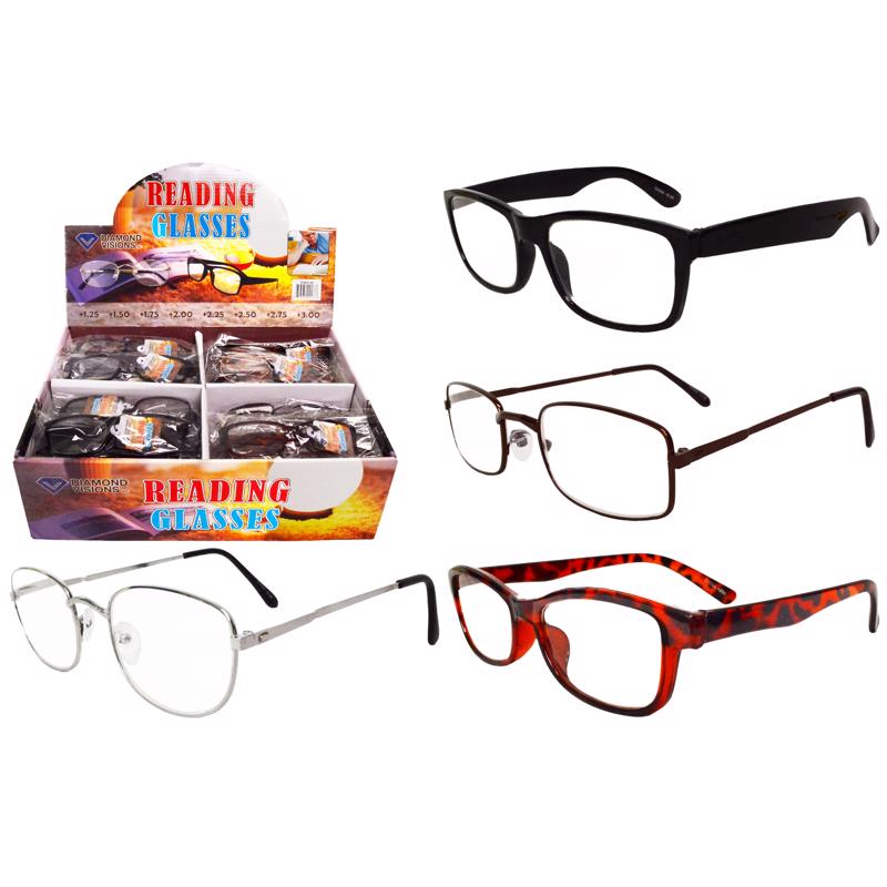 Diamond Visions Assorted Strength Unisex Reading Glasses