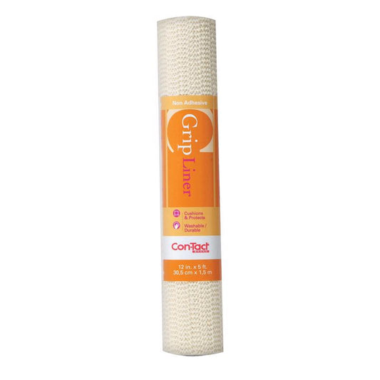 Con-Tact Grip 5 ft. L X 12 in. W Almond Non-Adhesive Shelf Liner