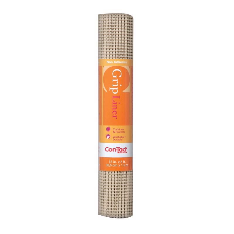 Con-Tact BeadedGrip 5 ft. L X 12 in. W Taupe Non-Adhesive Shelf Liner