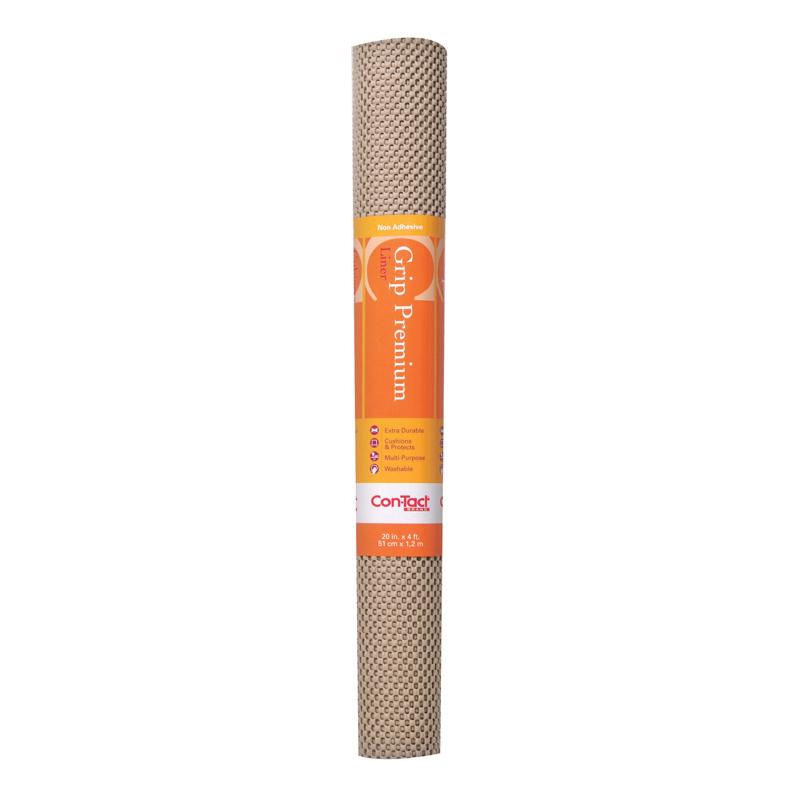 Con-Tact Grip Premium 4 ft. L X 20 in. W Taupe Non-Adhesive Shelf Liner