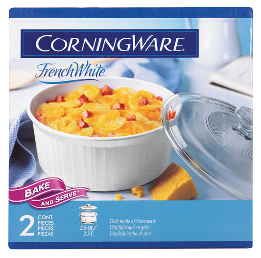 CorningWare 10 in. W X 10 in. L Casserole Pan White