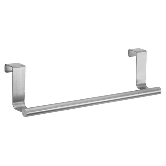 iDesign Brushed Silver Over the Cabinet Towel Bar 9-1/4 in. L Stainless Steel